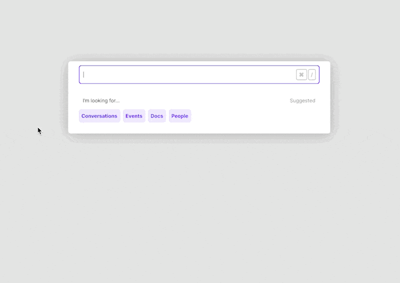 Screen capture shows a pointer icon selects interacts and selects filters without any search terms being entered in through the keyboard, demonstrating the use of the search feature with only a mouse